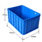 Mavi Katlanabilir İstiflenebilir Plastik Kasa Kutusu 50KG Yük Kapasitesi