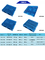 Dört Yönlü Paletler HDPE Raflı Plastik Paletler 1200mm×1000mm×150mm