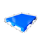 1200*1000*150mm Plastik Nakliye Paletleri Mavi Katı Üst Raflı Palet